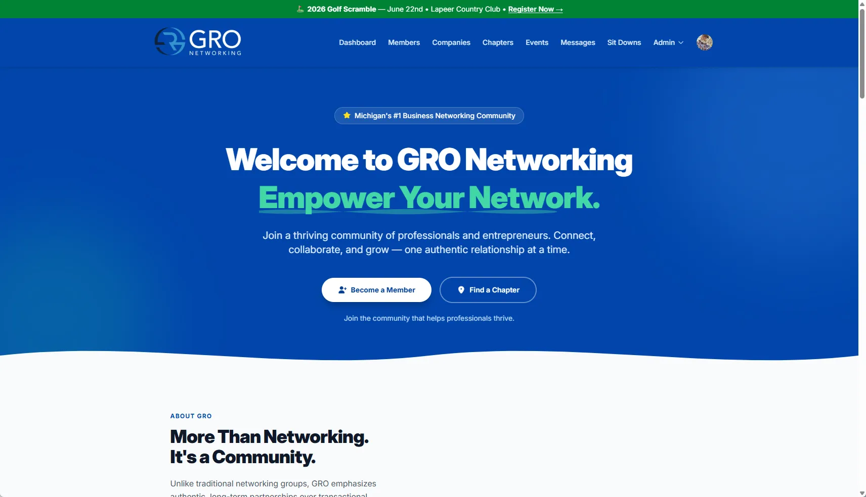 GRO Networking screenshot