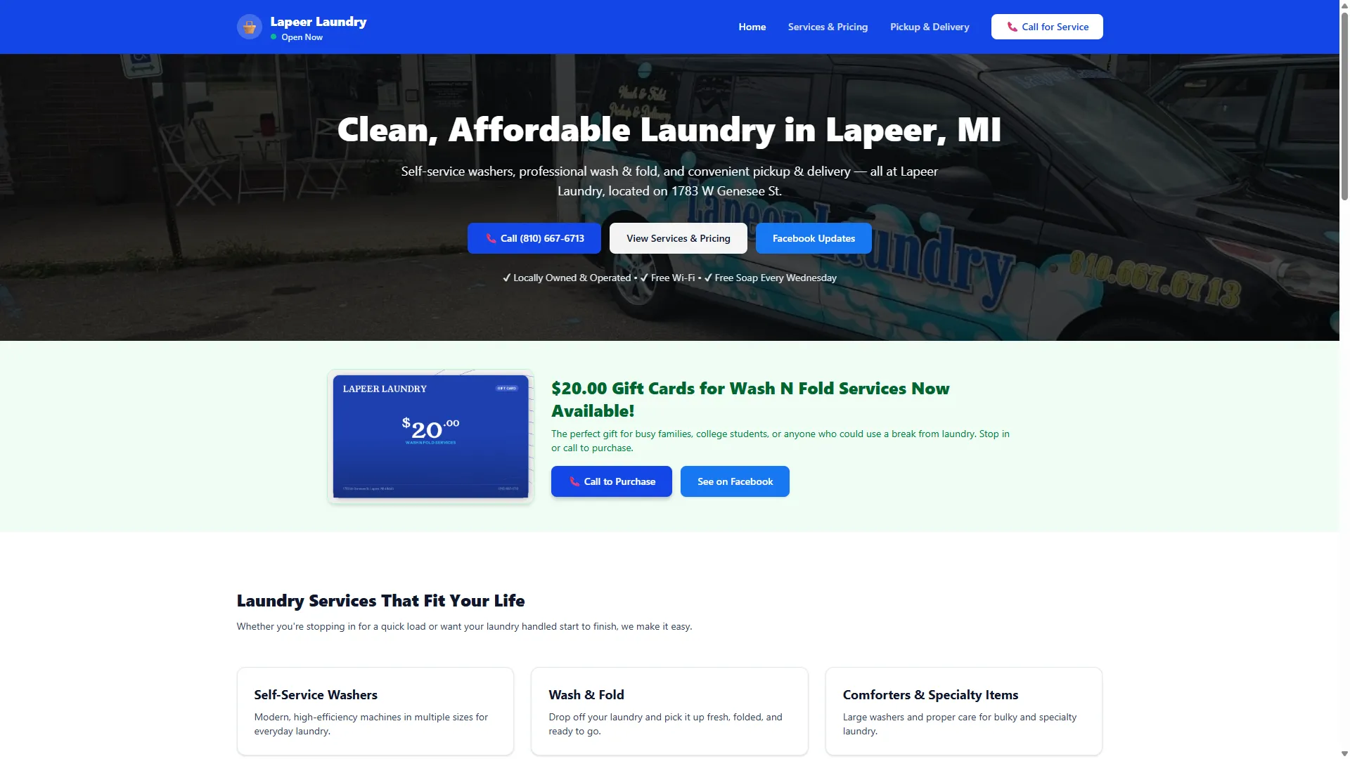 Lapeer Laundry screenshot