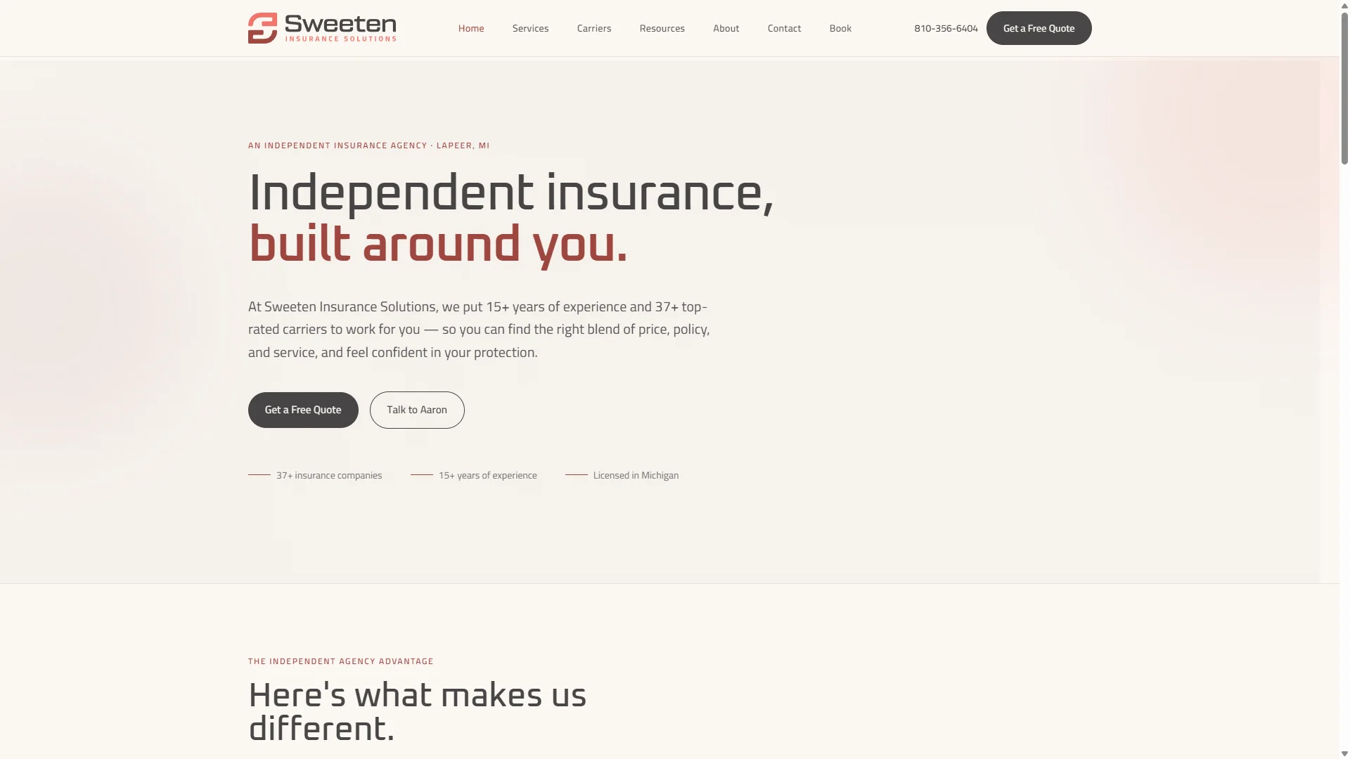Sweeten Insurance Solutions screenshot